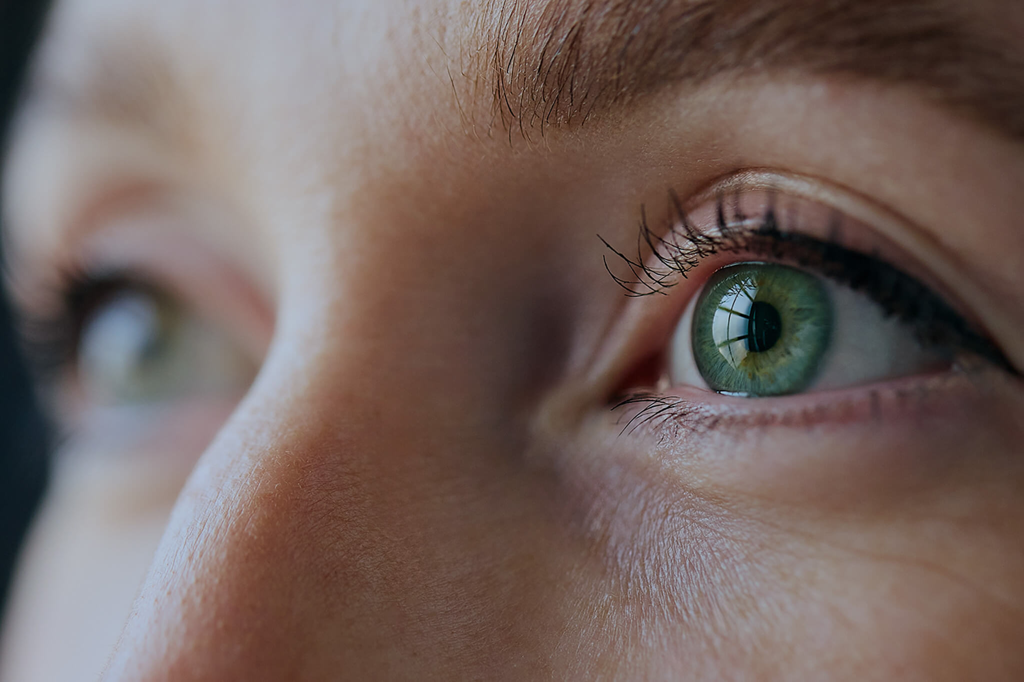 Closeup shot of woman eyes.