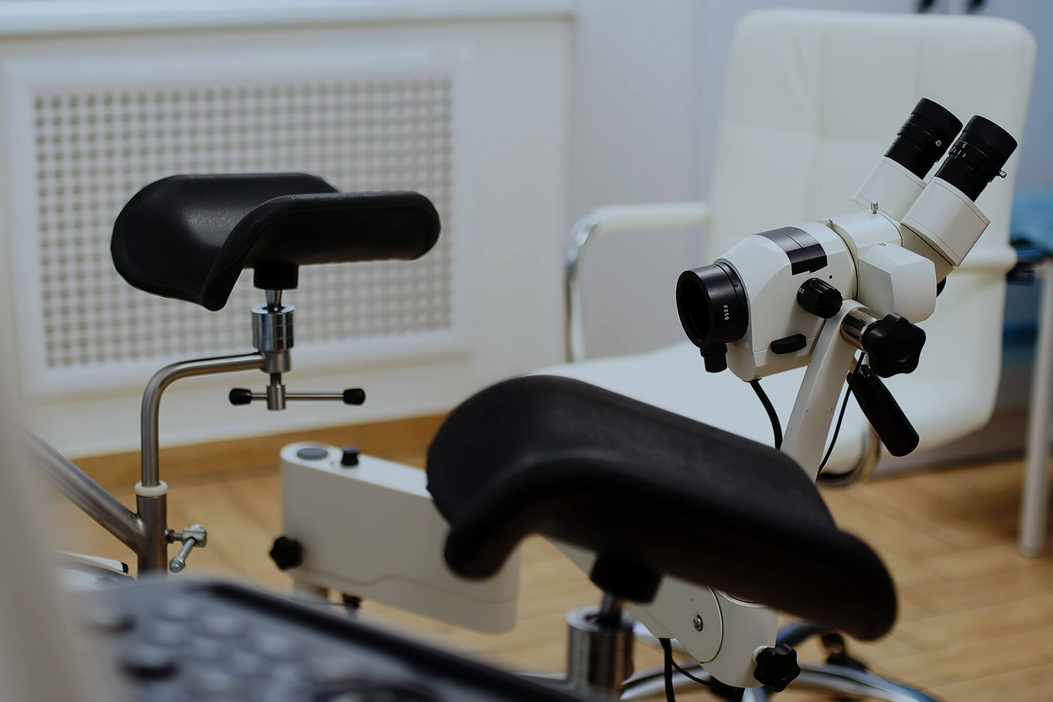 Gynecological colposcopy in a modern clinic.