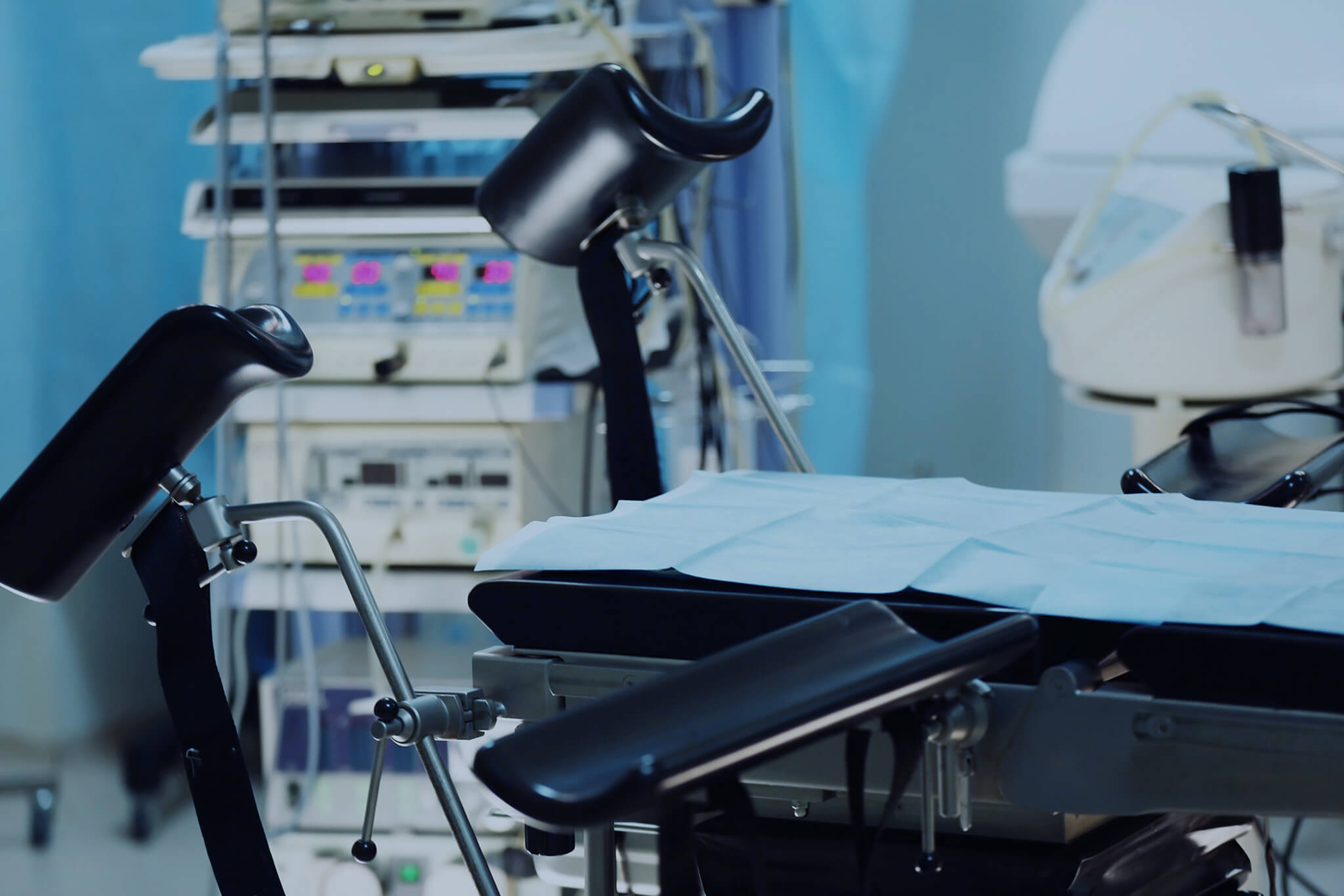 Gynecological operating table.