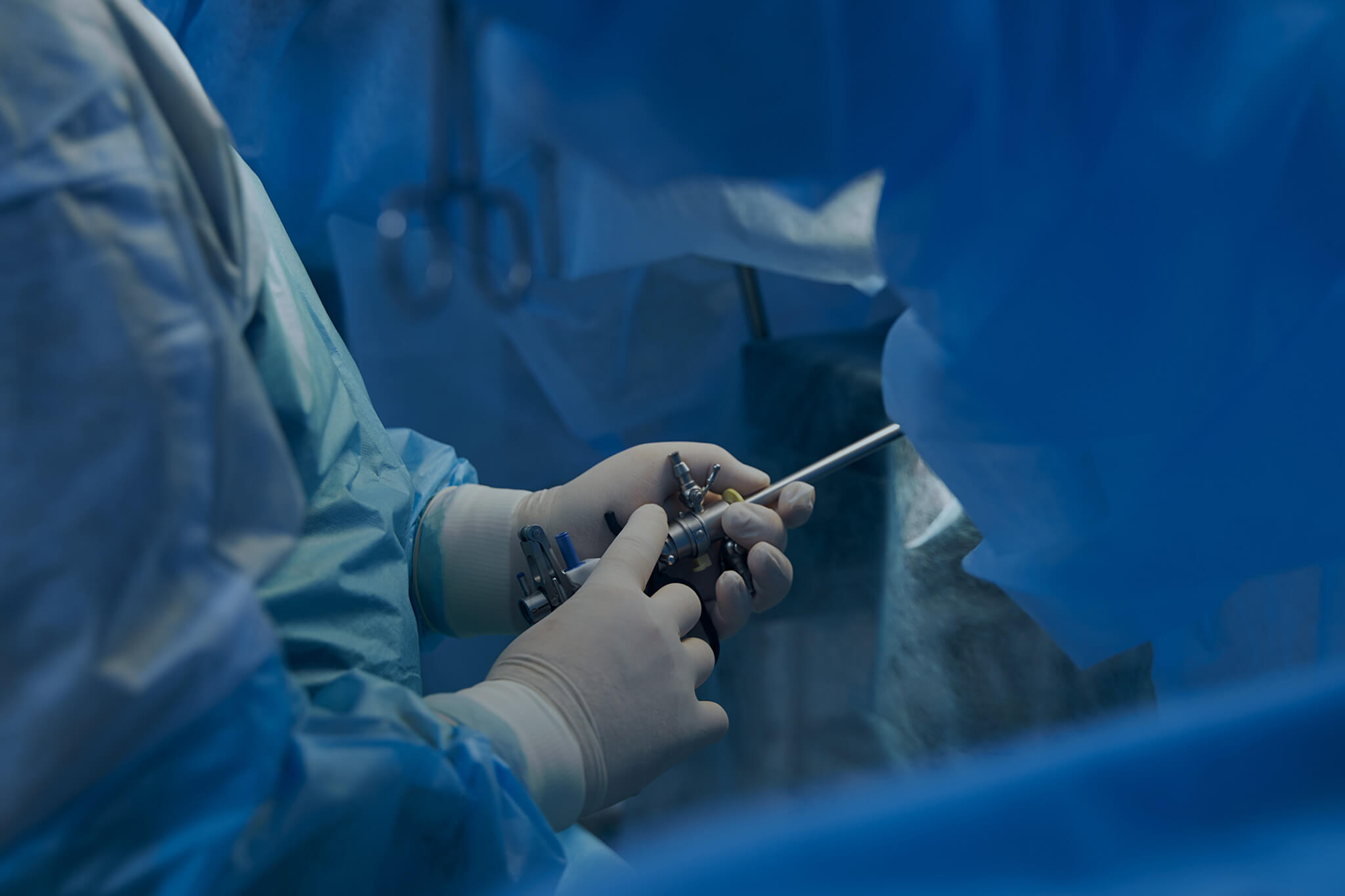 Hysteroscopy performed by the doctor in the clinic.